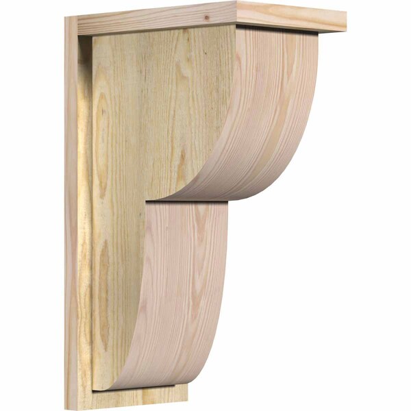 Ekena Millwork Crestline Rough Sawn Corbel w/Backplate, Douglas Fir, 8"W x 12"D x 20"H COR08X12X20CRE01RDF - main